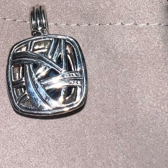 David Yurman Hampton Blue Topaz enhancer - Picture 4 of 9